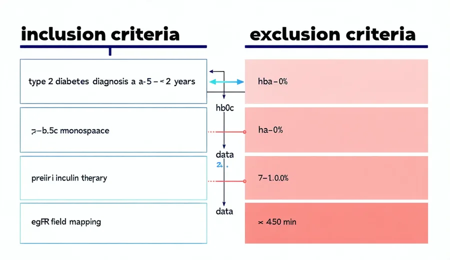 Protocol inclusion and exclusion criteria displayed as structured logic conditions mapped to EHR data fields